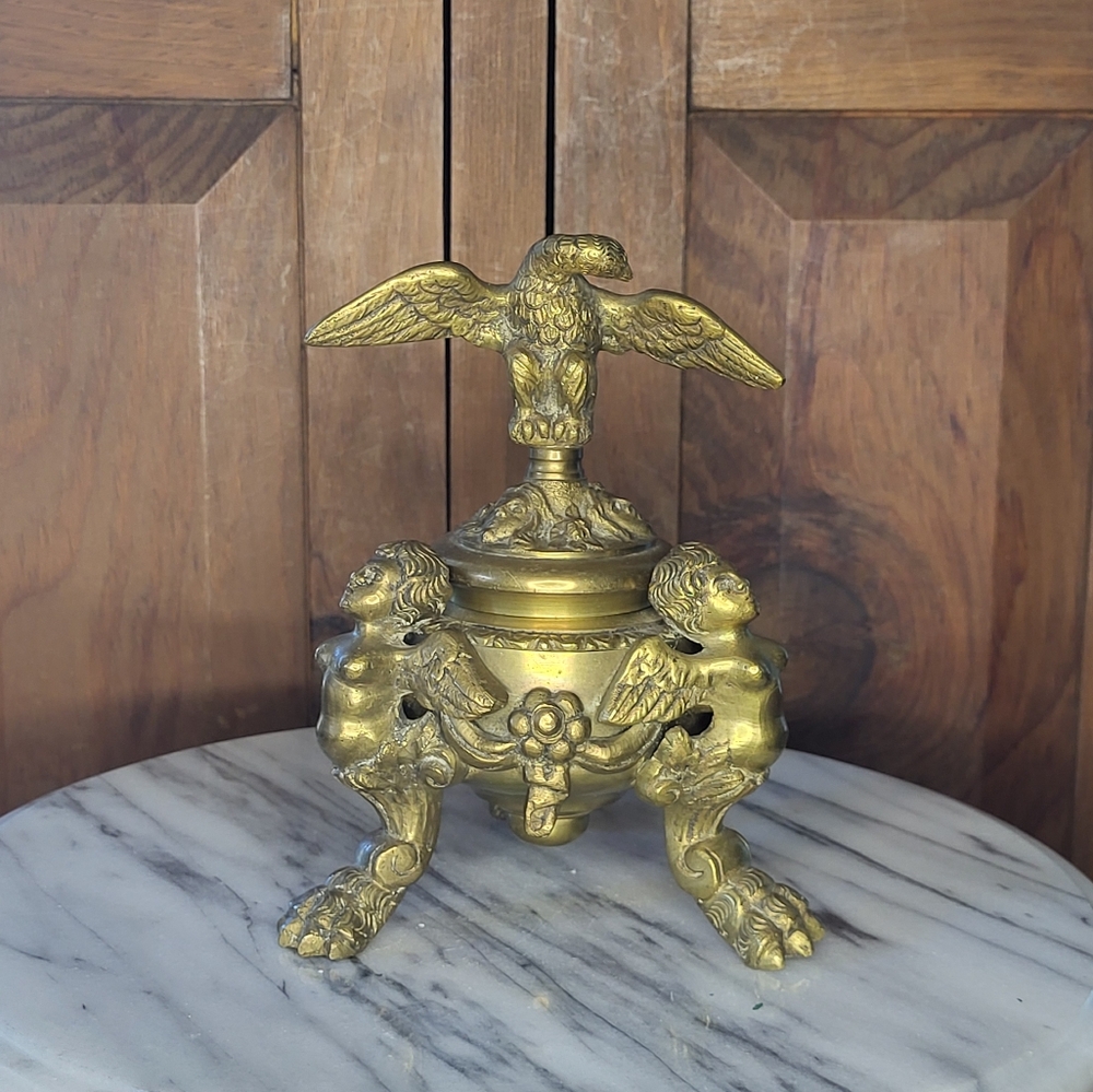 Napoleon III Bronze Inkwell